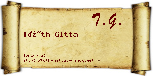 Tóth Gitta névjegykártya