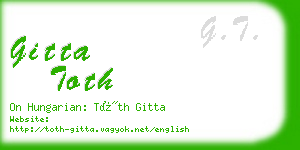 gitta toth business card